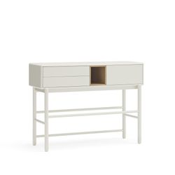 Cream wooden console table, 120 x 35 x 90 cm | Corvo