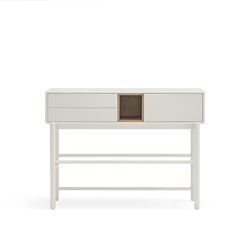 Cream wooden console table, 120 x 35 x 90 cm | Corvo