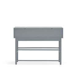 Pearl grey wooden console table, 120 x 35 x 90 cm | Corvo