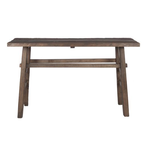 Console en bois marron, 140x50x85 cm