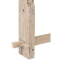 Aged White Recycled Wood Console, 150x37x77 cm