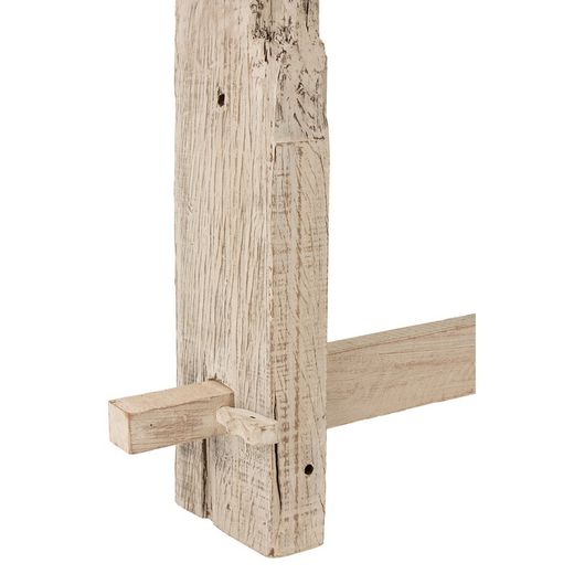 Åldrad vit återvunnet träkonsol, 150x37x77 cm