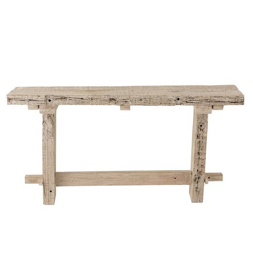 Åldrad vit återvunnet träkonsol, 150x37x77 cm