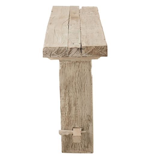 Åldrad vit återvunnet träkonsol, 150x37x77 cm