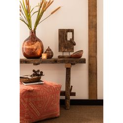 Konsola z naturalnego drewna z recyklingu, 150x35x75 cm