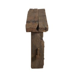 Konsola z naturalnego drewna z recyklingu, 150x35x75 cm