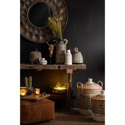 Konsola z naturalnego drewna z recyklingu, 150x35x75 cm