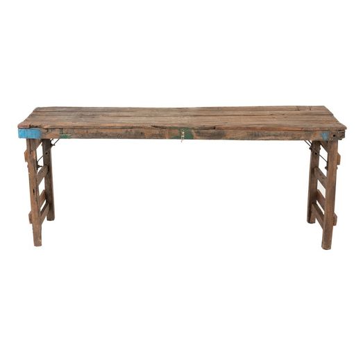 Naturligt återvunnet träkonsol, 152x58x70,5 cm