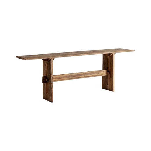 Consola de madera recuperada en marrón, 214 x 40 x 72 cm | Cotard