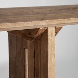 Consola de madera recuperada en marrón, 214 x 40 x 72 cm | Cotard