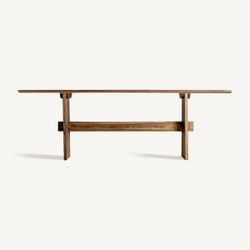 Consola de madera recuperada en marrón, 214 x 40 x 72 cm | Cotard