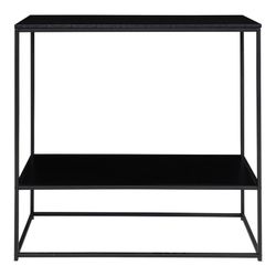 Console table made of wood and steel in black, 80 x 36 x 80 cm | Vita