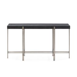 Console bois et fer noir/argent, 135 x 44 x 75 cm
