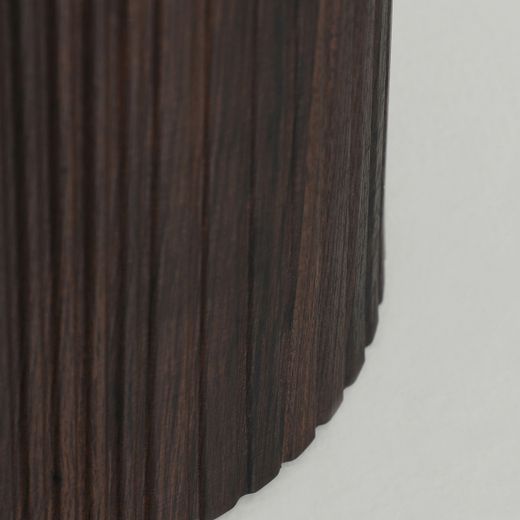 Consola de madera y mármol sintético en marrón oscuro y beige, 150 x 40 x 78 cm | Verona