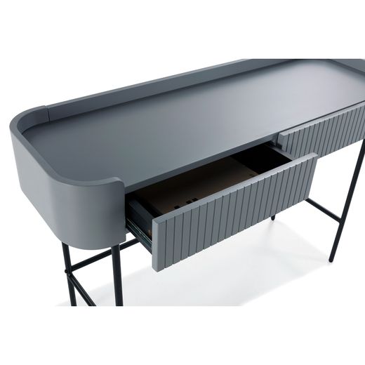 Console en bois et métal bleu, 120 x 40 x 79 cm | Willa