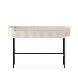 Console en bois et métal couleur crème, 120 x 40 x 79 cm | Willa