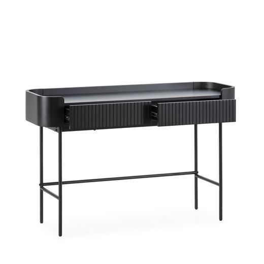 Console en bois et métal noir, 120 x 40 x 79 cm | Willa