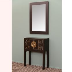 Console en métal noir et bois, 63 x 26 x 80 cm | Est