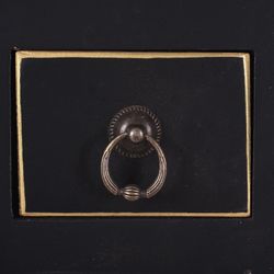 Console en métal noir et bois, 63 x 26 x 80 cm | Est