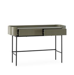 Console en bois et métal vert, 120 x 40 x 79 cm | Willa