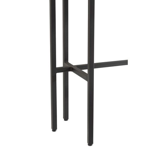 Konsole aus weißem/schwarzem Marmor und Eisen, 110 x 60 x 90 cm