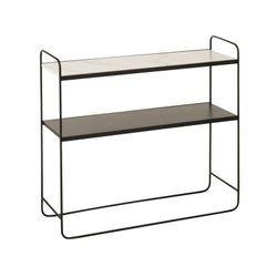 Black/White Marble and Iron Console, 90x30.5x80.5 cm