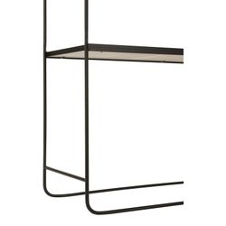 Black/White Marble and Iron Console, 90x30.5x80.5 cm