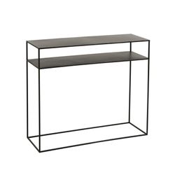 Zwart metalen console, 100x36x85