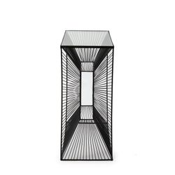 Console en métal noir, 100x33x90 cm