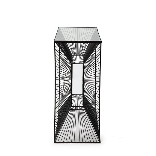 Console en métal noir, 100x33x90 cm