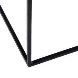 Czarna metalowa konsola, 76x28x80 cm