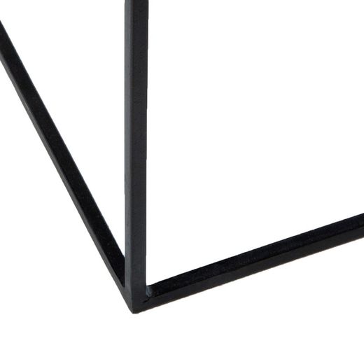 Czarna metalowa konsola, 76x28x80 cm