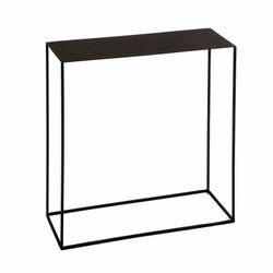 Consola de metal negro, 84x33x90 cm