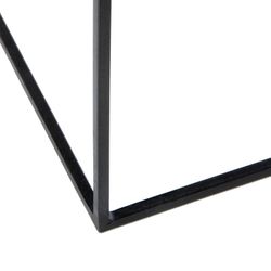 Consola de metal negro, 84x33x90 cm