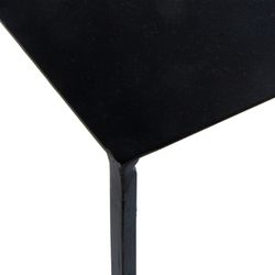 Consola de metal negro, 84x33x90 cm
