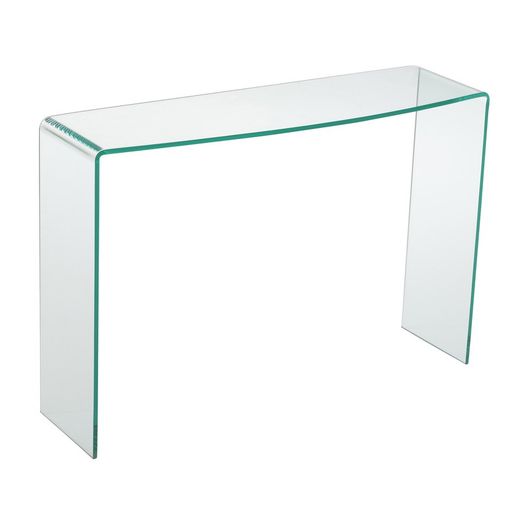 Console en verre transparent, 110x29x76 cm