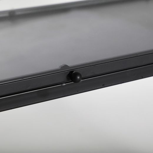 Kilrea iron and glass console in black, 100 x 35 x 80 cm