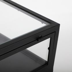 Kilrea iron and glass console in black, 100 x 35 x 80 cm