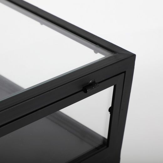 Kilrea iron and glass console in black, 100 x 35 x 80 cm