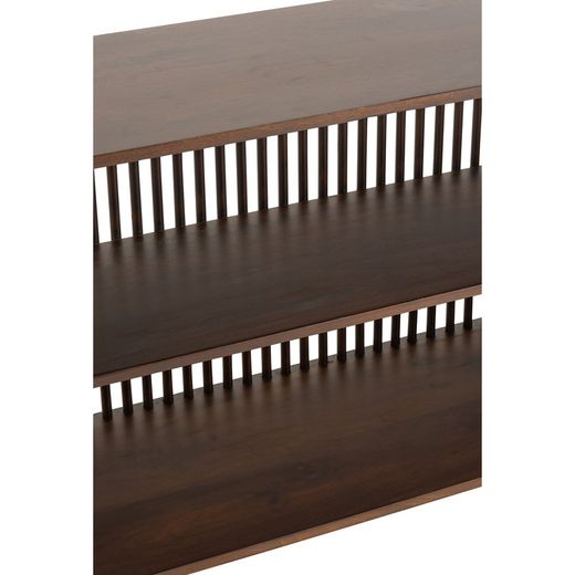 Langt konsolbord i mangotræ Conie Mørkebrun, 160x38x75 cm