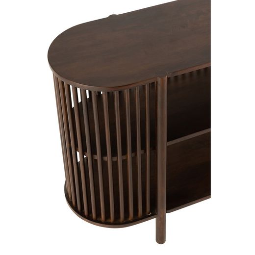 Langt konsolbord i mangotræ Conie Mørkebrun, 160x38x75 cm