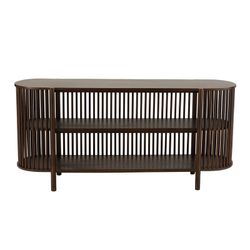 Langt konsolbord i mangotræ Conie Mørkebrun, 160x38x75 cm