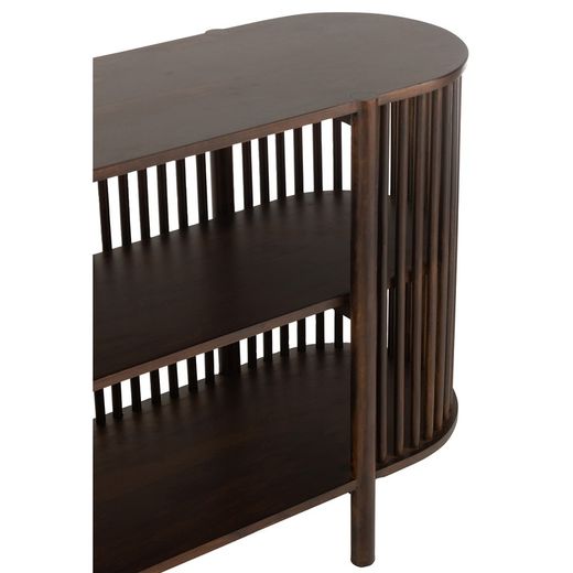 Langt konsolbord i mangotræ Conie Mørkebrun, 160x38x75 cm