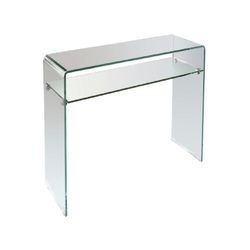 Konsola Sidney z półką ze szkła hartowanego 80 x 30 x 76 cm