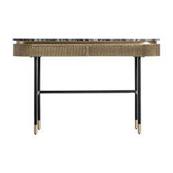 Consola de ferro Valbruna em ouro, 130 x 38 x 81 cm