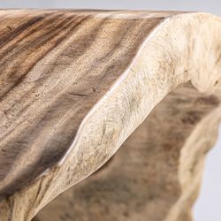 Console de madeira tropical Yelki em natural, 220 x 80 x 79 cm