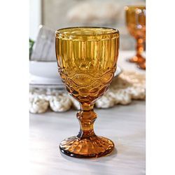 Set of 6 amber glass water glass, 8.7 x 8.7 x 17 cm | Classic Garbo