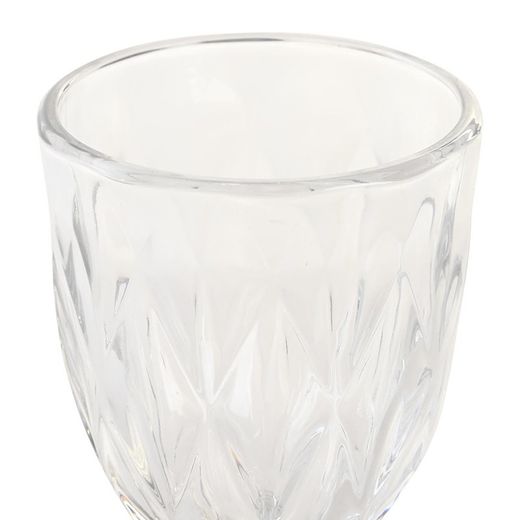 Set de 6 copas de agua, 6 copas de vino y 6 copas flauta de cristal en transparente | Magallanes