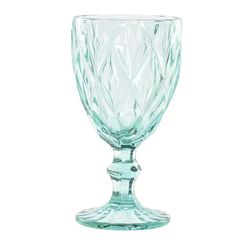 Set di 6 bicchieri da acqua in cristallo turchese, Ø 8,7 x 17 cm | Magellano