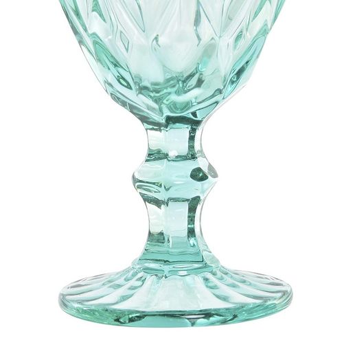 Set di 6 bicchieri da acqua in cristallo turchese, Ø 8,7 x 17 cm | Magellano
